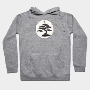 Vintage Asian-Inspired Bonsai Tree Design Hoodie